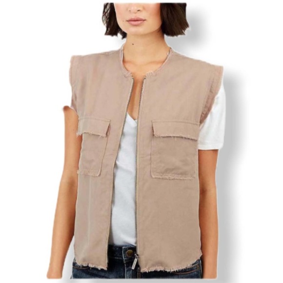 True Religion | NWOT Zip Front Utility Pocket Tank - Picture 1 of 11